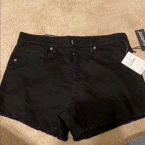 NWT black jean shorts